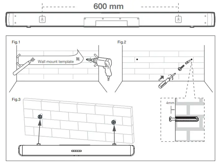 TCL TS7000 2.0 Channel Home Theater Sound- Wall mount