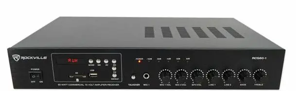 ROCKVILLE 19 inch Rack-Mountable 650W Commercial Amplifier Receiver image