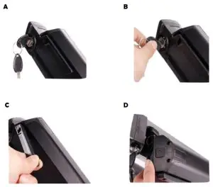 Ride1UP 500 Series 784718951792 500W Electric Bike - Battery Connection & Removal