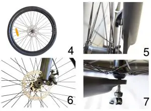 Ride1UP 500 Series 784718951792 500W Electric Bike - Front Wheel Assembly