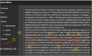 canaan AvalonMiner 1066 Pro 55Th S Chip New Miner - fan status