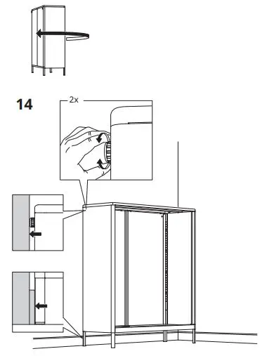 IKEA 603.609.52 Idasen Cabinet with Sliding Glass Doors fig12