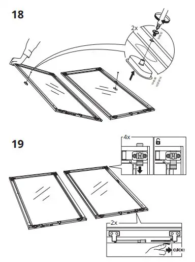 IKEA 603.609.52 Idasen Cabinet with Sliding Glass Doors fig15