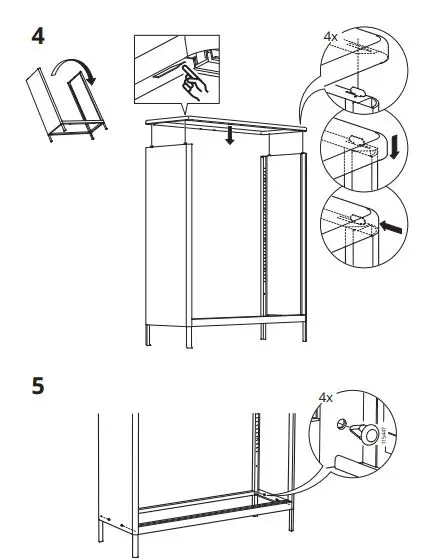 IKEA 603.609.52 Idasen Cabinet with Sliding Glass Doors fig6