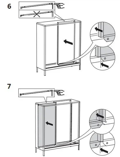 IKEA 603.609.52 Idasen Cabinet with Sliding Glass Doors fig7