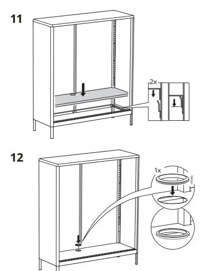 IKEA 603.609.52 Idasen Cabinet with Sliding Glass Doors fig9