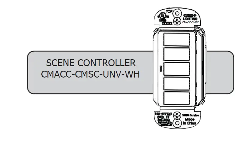 CREE LIGHTING CMACC-CMSC-UNV-WH Smart In-Wall 5-Button Scene Controller Instruction Manual-1