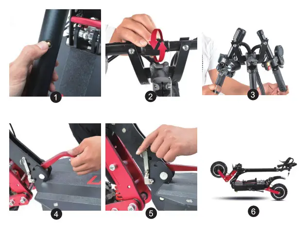 LAOTIE Electric Scoter - Floding instructions