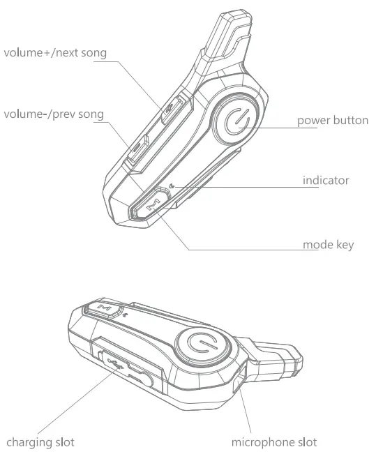 Shenzhen Weile Electronics E1 Motorcycle Wireless Earphone - fig1