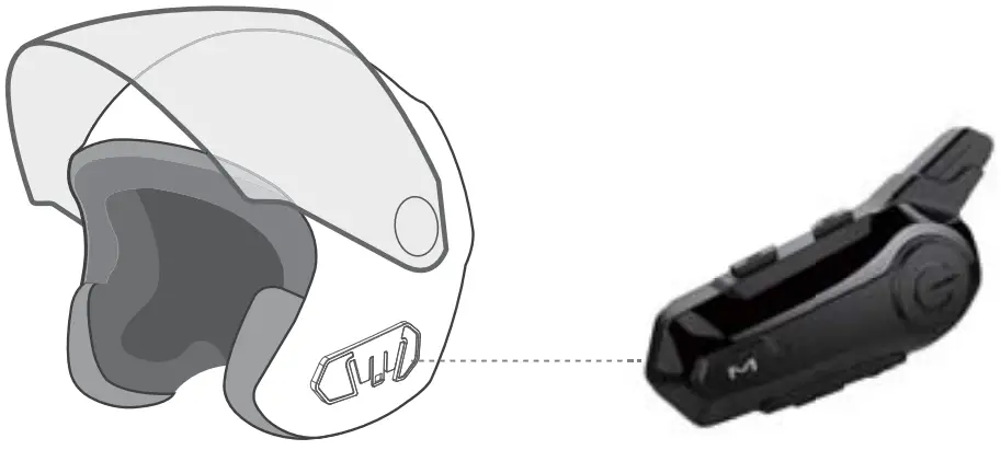 Shenzhen Weile Electronics E1 Motorcycle Wireless Earphone - module slide