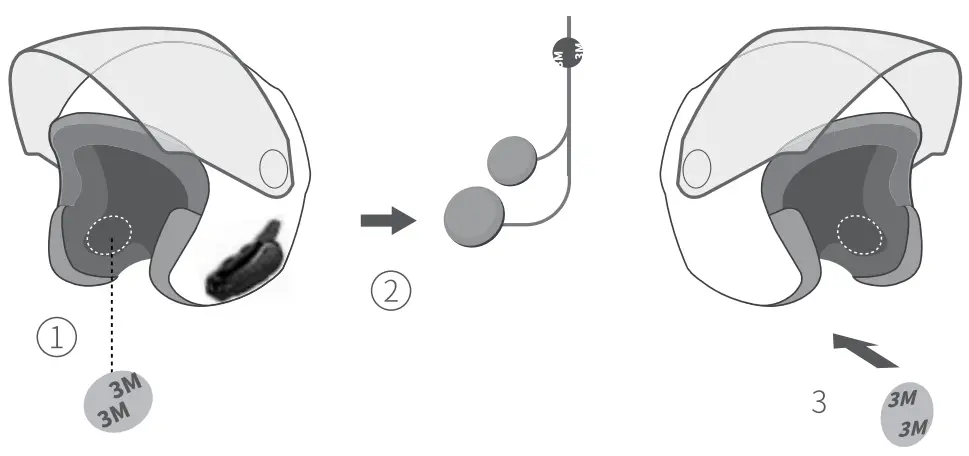 Shenzhen Weile Electronics E1 Motorcycle Wireless Earphone - speakers1