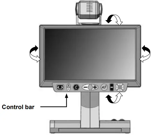 REINECKER mezzo EDU Video Magnifier - Control bar