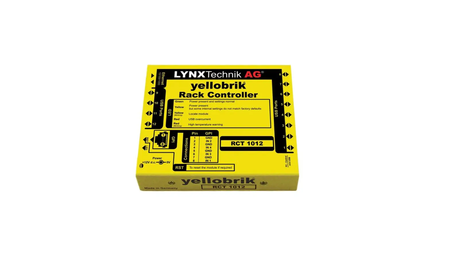 Lynxtechnik Rct 1012 Rack Controller Installation Guide