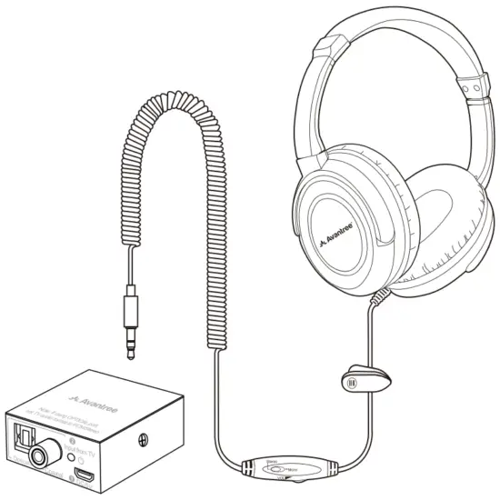 Avantree HF2039 Extra Long Wired Headphones for TV