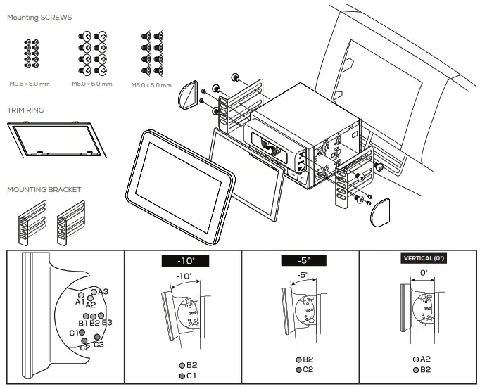 Norauto 2259092 Multimedia System 2din Large 10 External Display - INSTALLATION GUIDE
