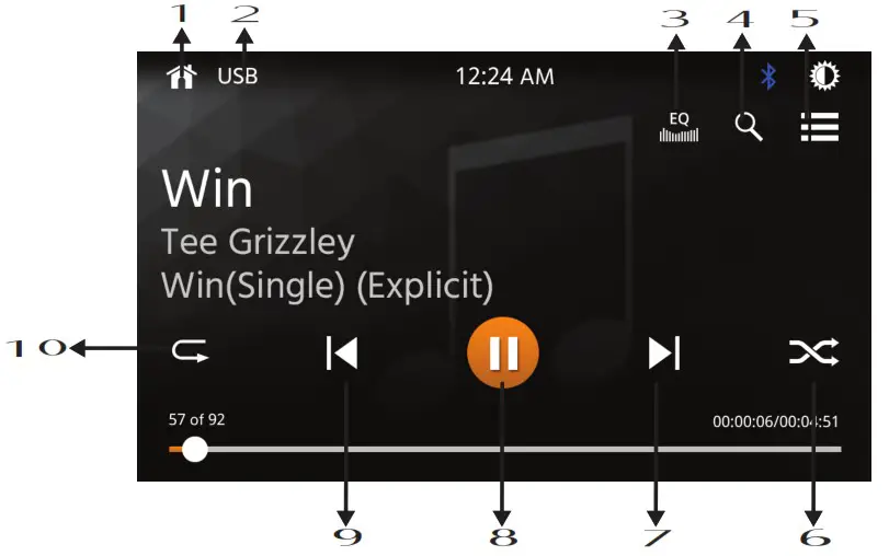 Norauto 2259092 Multimedia System 2din Large 10 External Display - MICRO SD OPERATION