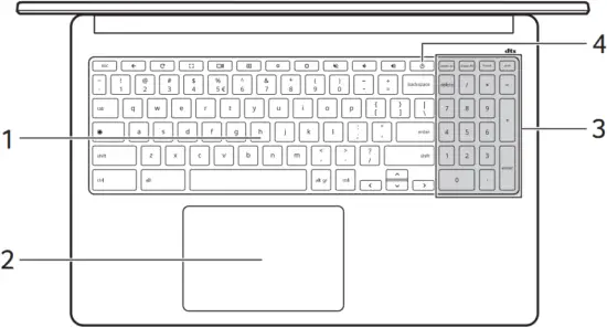 Chromebook 315 - Keyboard view