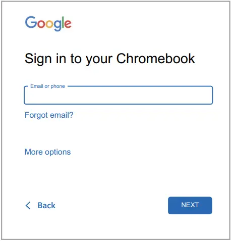Chromebook 315 - Sign in