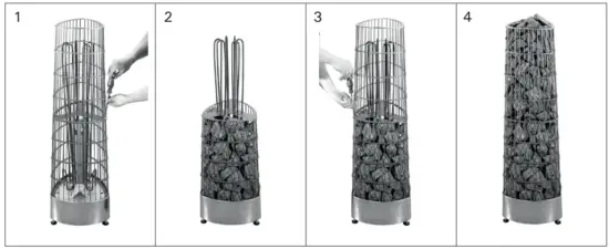 HARVIA PI90 Electric Sauna Heater - Sauna Stones