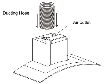 COSMO 63ISS Series Island Range Hood - hose