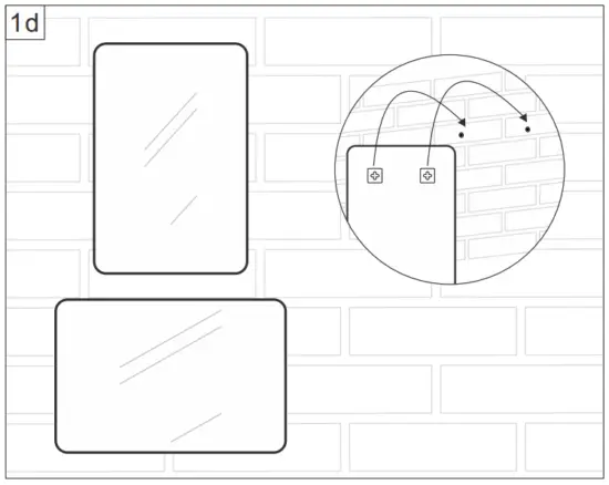 ELLO ALLO EVM-S-F-B20 Bathroom Mirror User Manual INSTALLATION