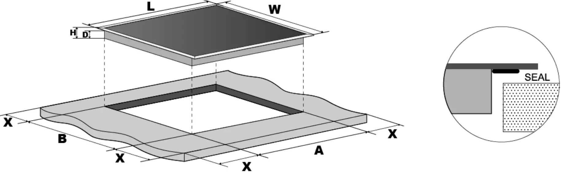 Hoover HTPS64MCTTWIFI H HOB 500 INDUCTION - installation