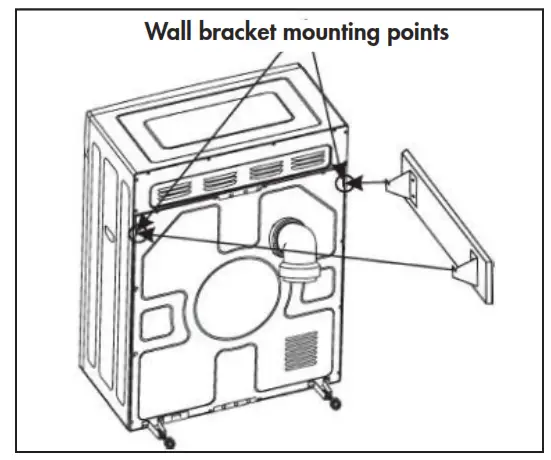 Danby DDY060WDB Front Load Portable Electric Dryer - bracket.