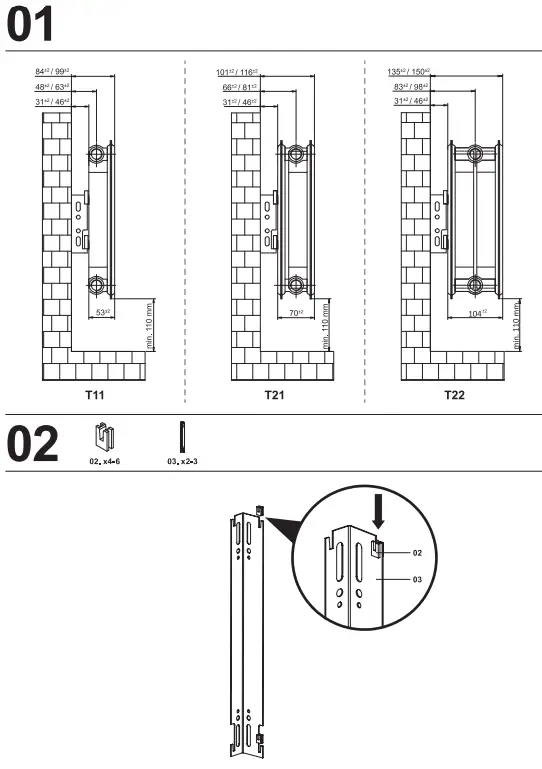 flomasta-Type-21-Double-Panel-Plus-single-Convector-Radiator-fig-1