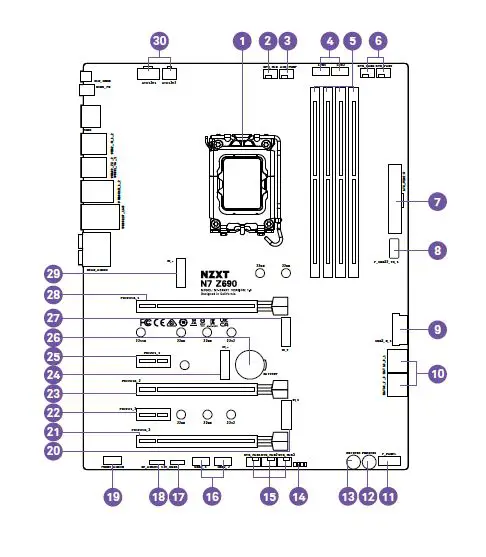 NZXT N7 Z690 ATX MOTHERBOARD 11