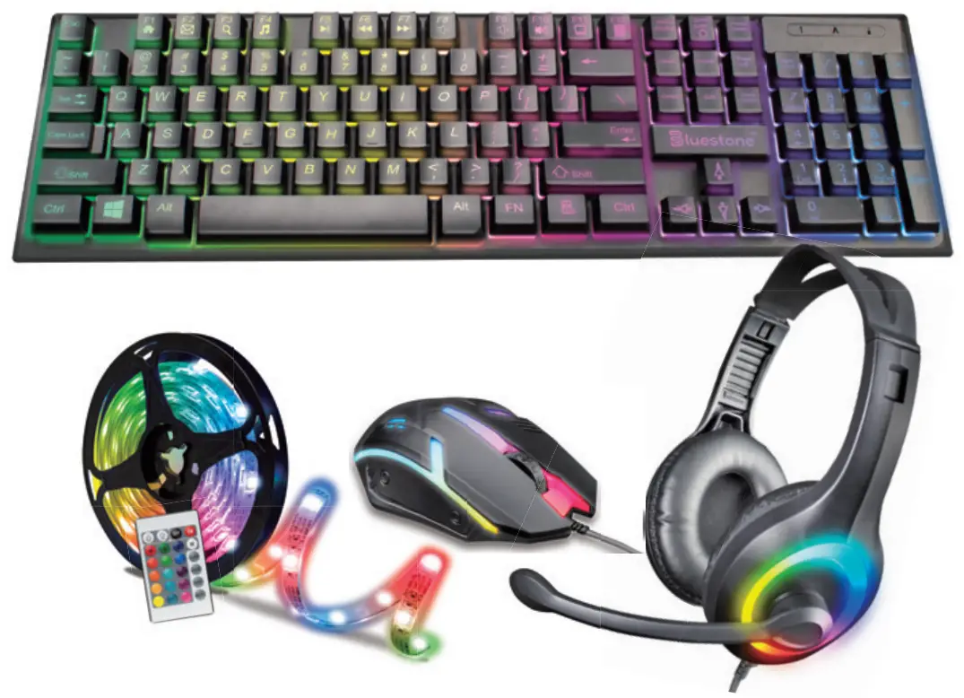 SM Tek Group GBW2 4 In 1 Combo LED Gaming Kit