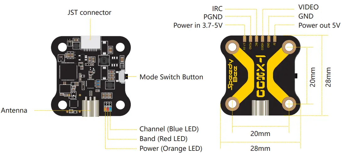 Speedy Bee TX800 Maximum 800mW Output SpeedyBee 5.8 GHz Antenna-fig2
