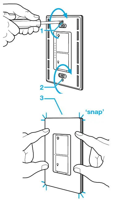Cas ta Wireless in-wall switch - Attach the wallplate