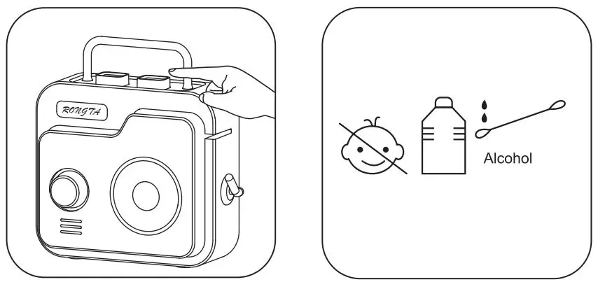 RONGTA R1 0.5 Inch Label Printer User Manual - Turn off the printer