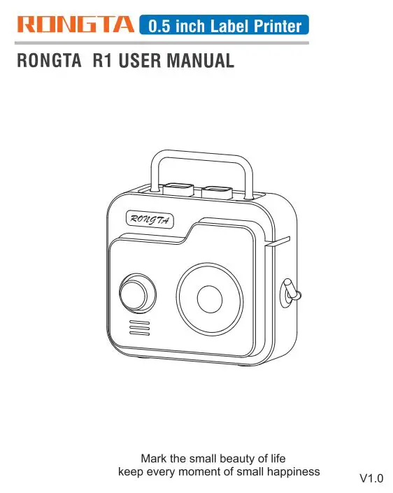 RONGTA R1 0.5 Inch Label Printer User Manual