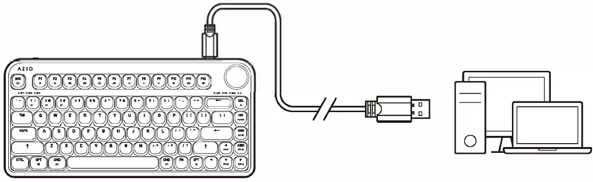 AZIO IK103-US IZO Wireless Backlit Mechanical Keyboard-5