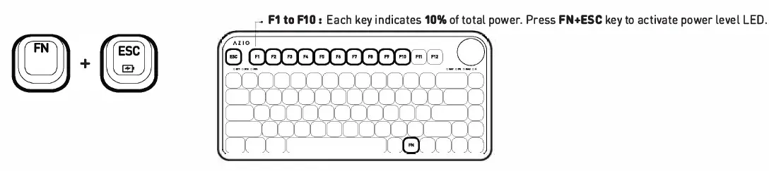AZIO IK103-US IZO Wireless Backlit Mechanical Keyboard-9