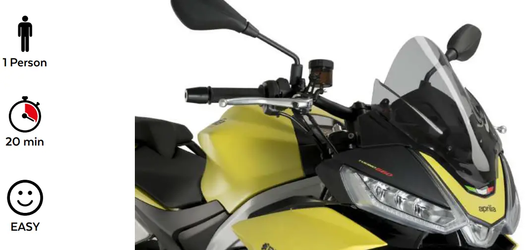 Puig 20794N Aprilia Tuono 660 Z-Racing Screen for Motorcycle