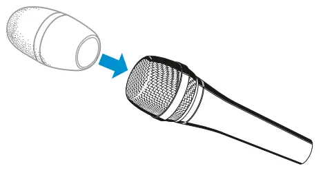 SENNHEISER E835 Series Handheld Cardioid Dynamic Microphone - Using the windshield