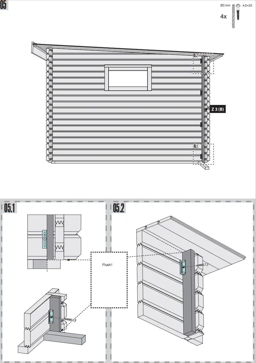 Karibu 88874 WOODFeeling Garden Shed - Fig 112