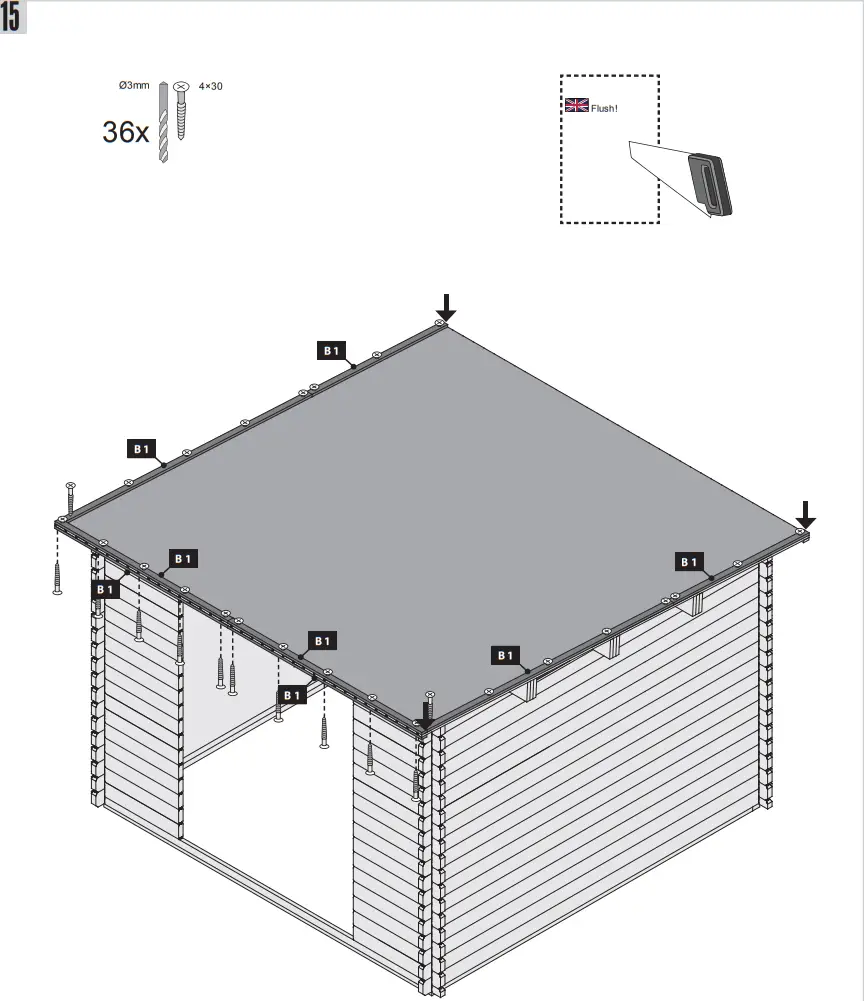 Karibu 88874 WOODFeeling Garden Shed - Fig 32