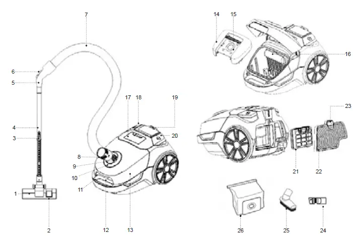 BRAYER BR4220 Vacuum Cleaner-1