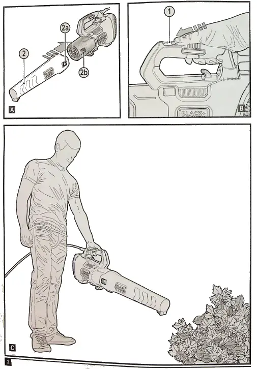 BLACK DECKER BEBL185 Axial Garden Blower - 1