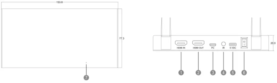 RX Latency 100 Meter 5G Wireless 4K Wireless HDMI Extender-fig2