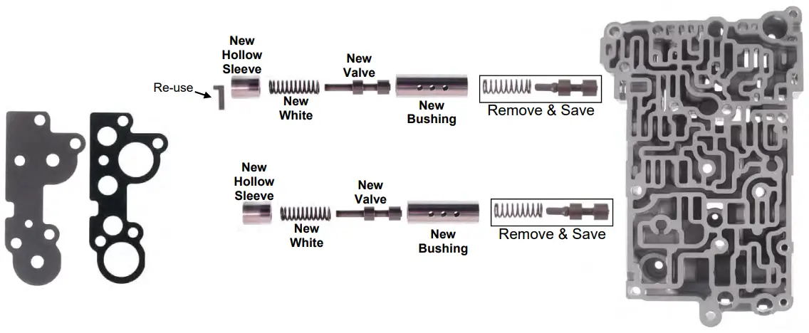 TRANSGO TF 80SC SHIFT KITÂ Valve Body Repair Kit - FIGURE 13