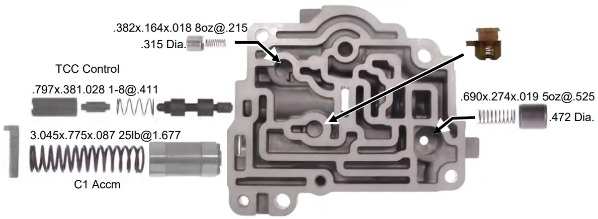TRANSGO TF 80SC SHIFT KITÂ Valve Body Repair Kit - FIGURE 17
