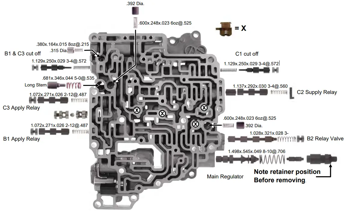 TRANSGO TF 80SC SHIFT KITÂ Valve Body Repair Kit - FIGURE 19