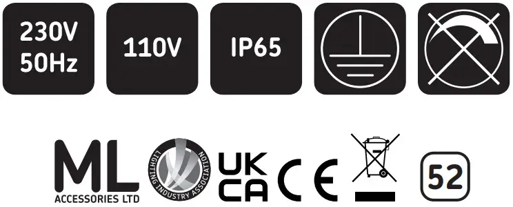 Knightsbridge AC65270EM 230V IP65 2x70W 6ft Twin HF Non-Corrosive Fluorescent Fitting - icon