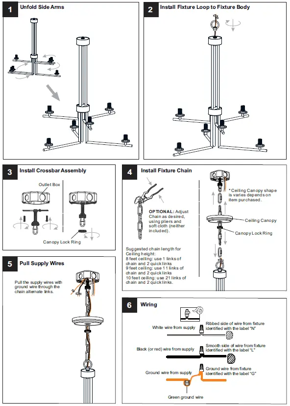 QUOIZEL QCH5577MBK 29 Inch Alexa 6 Light Matte Black Chandelier Ceiling Light 4