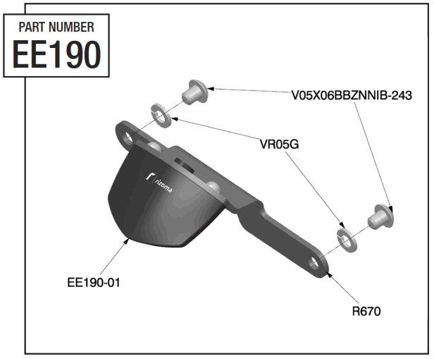 rizoma EE190 License Plate Light - 2