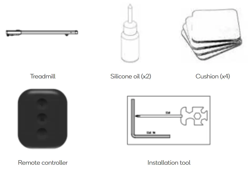 FORTIS FST1WLKPADA T1 Ultra Slim Walking Smart Treadmill - COMPONENTS